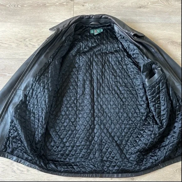 Vintage J. Crew Genuine Thick Leather Jacket Classic Fit - Picture 6 of 12